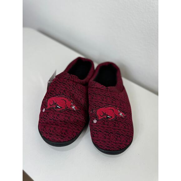 NWT FOCO Men's NCAA College Team Logo Poly Knit Cup Sole Slippers Arkansas 9 - Picture 3 of 11